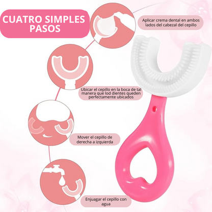 DENTI-U Cepillo para bebes y niños diseño en U